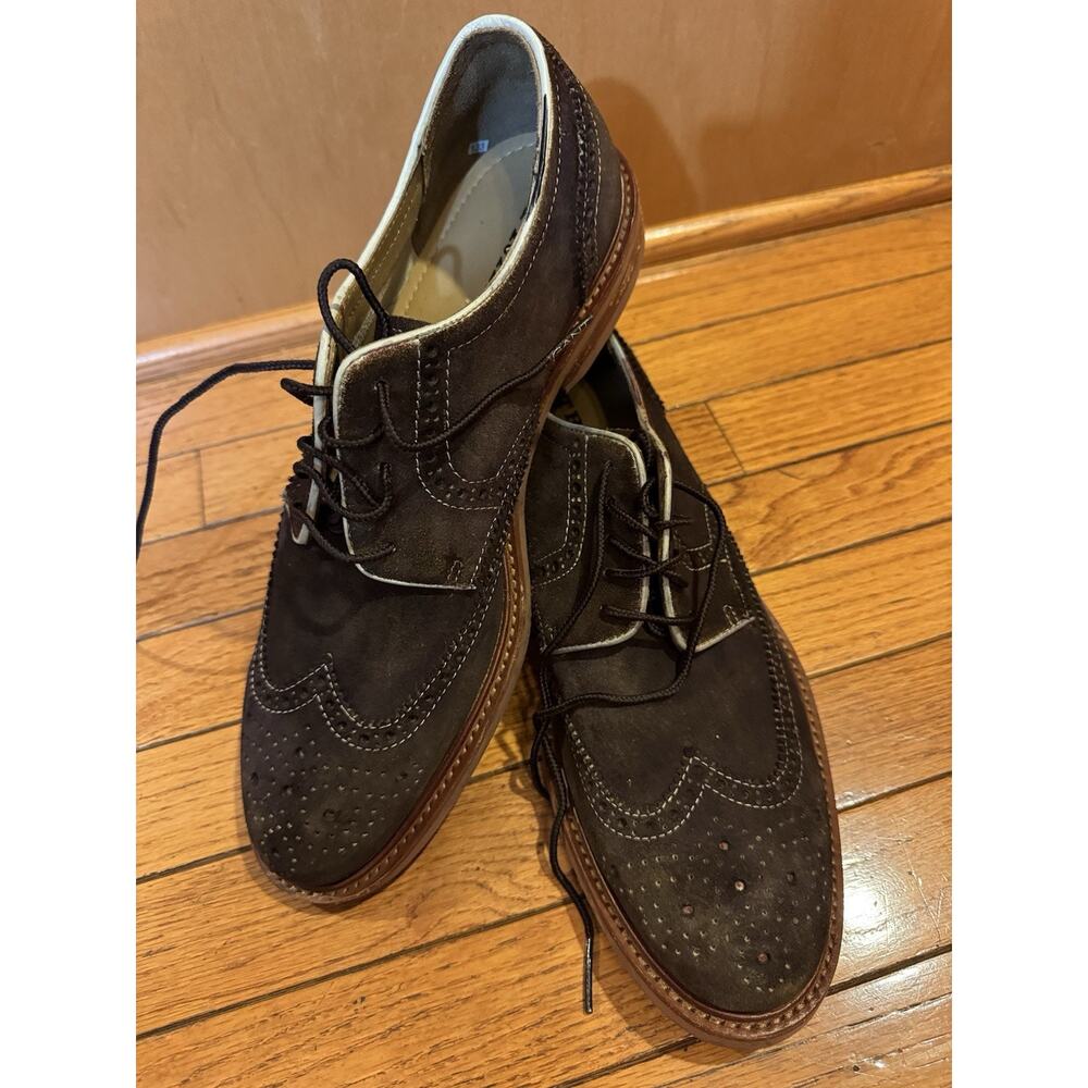 Trask Men’s 10.5 Wingtip Suede Oxford Brown Casual Dress Shoes 11M (men800